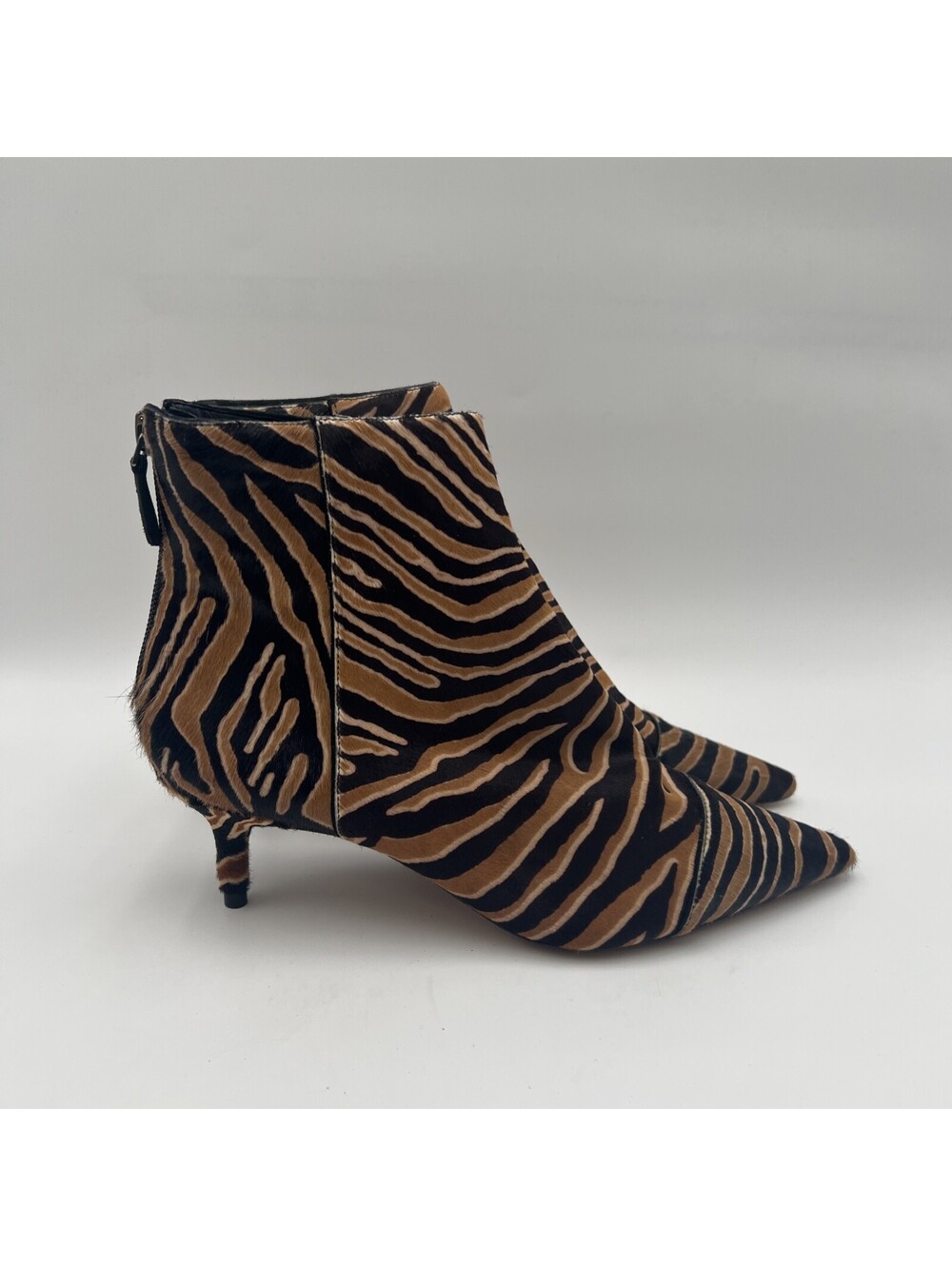 Women’s Alexandre Birman Zebra Print Calf Hair Bootie Size 37